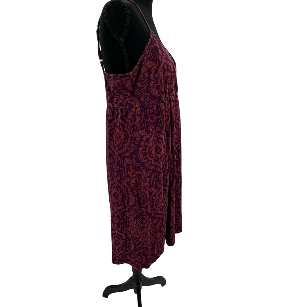 Sonoma Everyday Dress Boho Damask Print Medium Purple Cotton Modal Sundress - Picture 3 of 7
